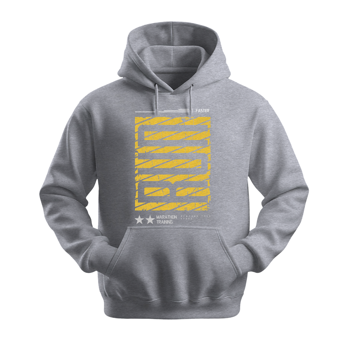Run Faster Marathon Training - Unisex Hoodie - Athletic Hoodie - Sports Grey
