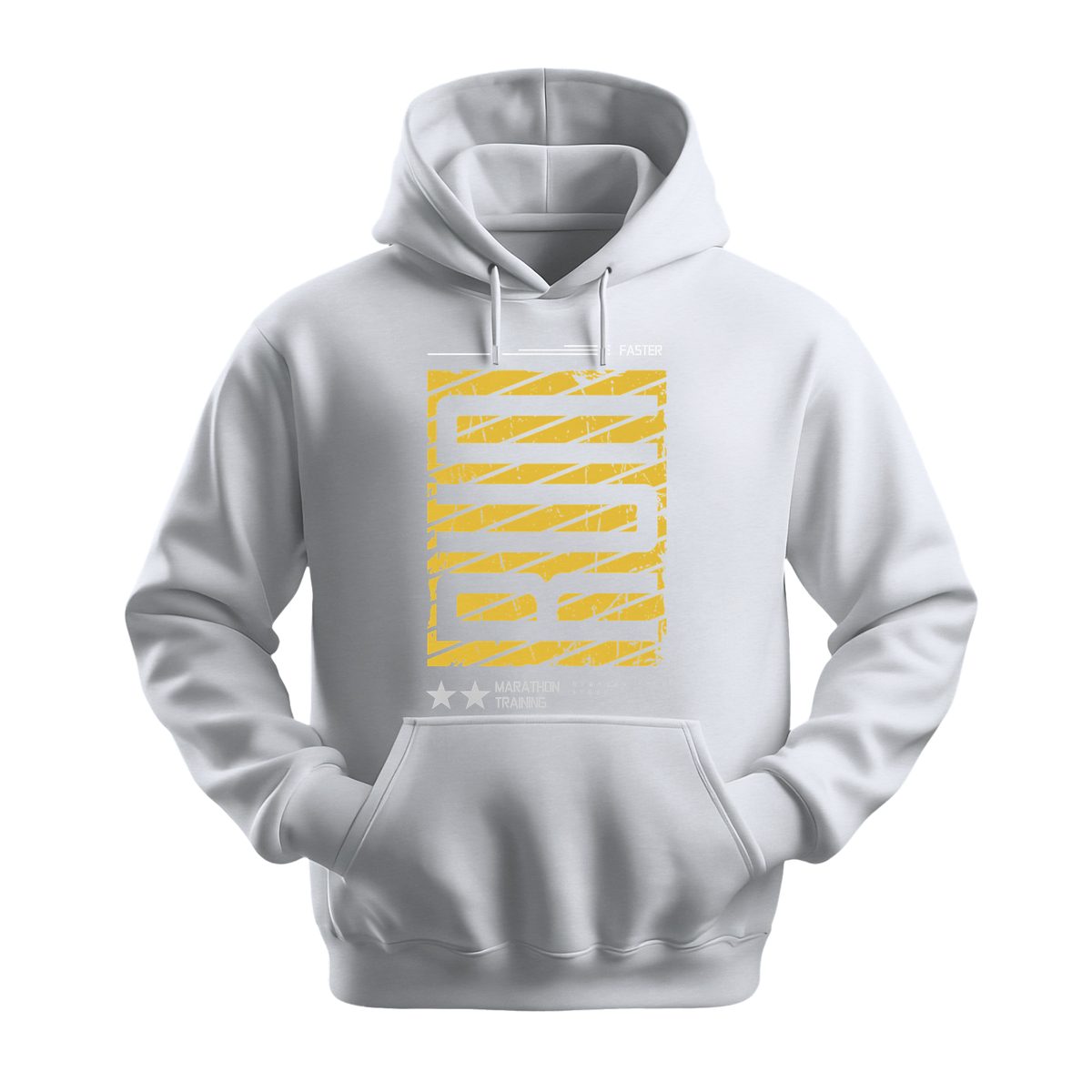 Run Faster Marathon Training - Unisex Hoodie - Athletic Hoodie - White