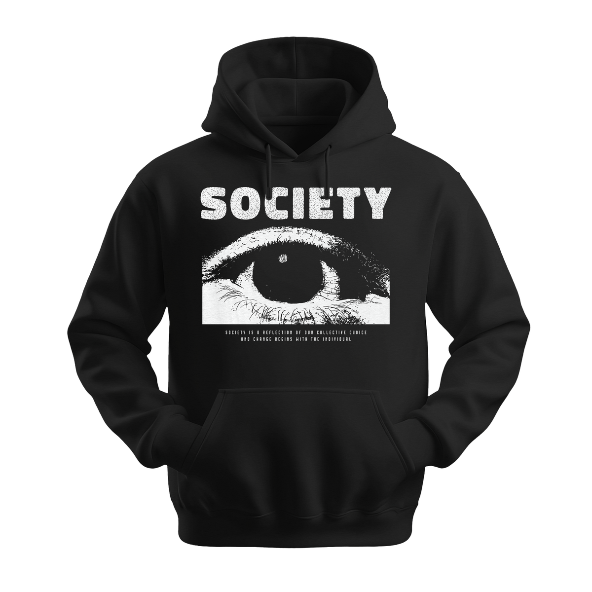 Society Eye - Unisex Hoodie - Streetwear Hoodie - Black
