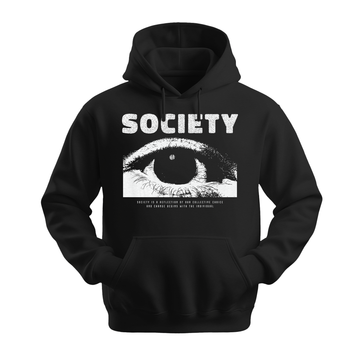 Society Eye - Unisex Hoodie - Streetwear Hoodie - Black