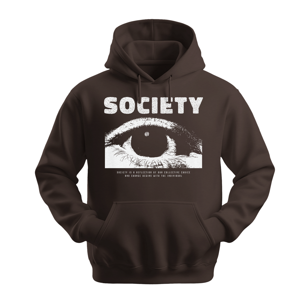 Society Eye - Unisex Hoodie - Streetwear Hoodie - Dark Chocolate
