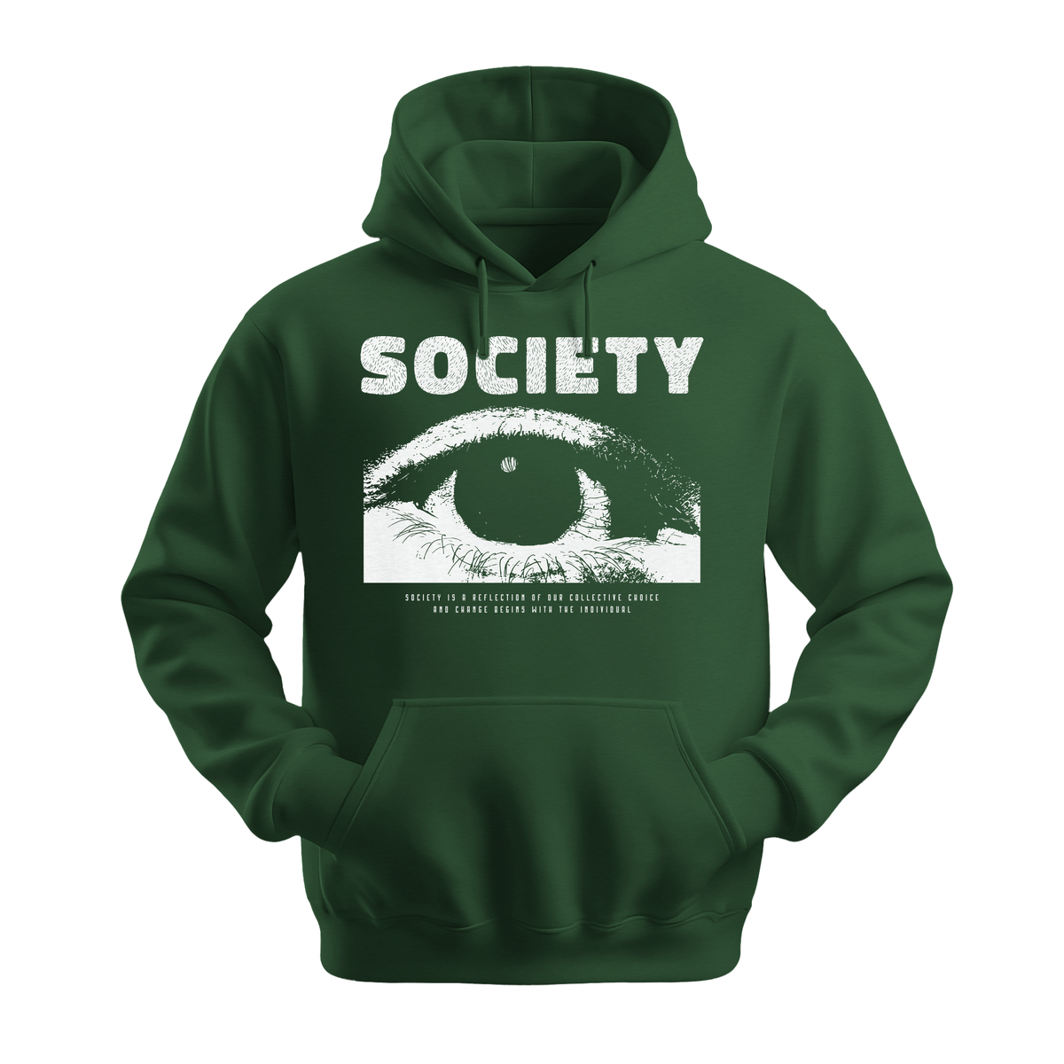 Society Eye - Unisex Hoodie - Streetwear Hoodie - Forest Green