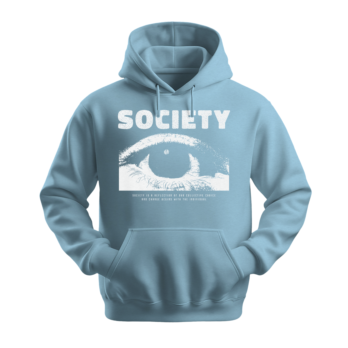 Society Eye - Unisex Hoodie - Streetwear Hoodie - Light Blue