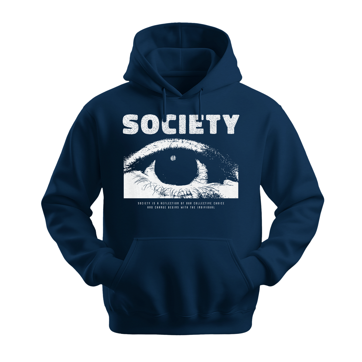 Society Eye - Unisex Hoodie - Streetwear Hoodie - Navy