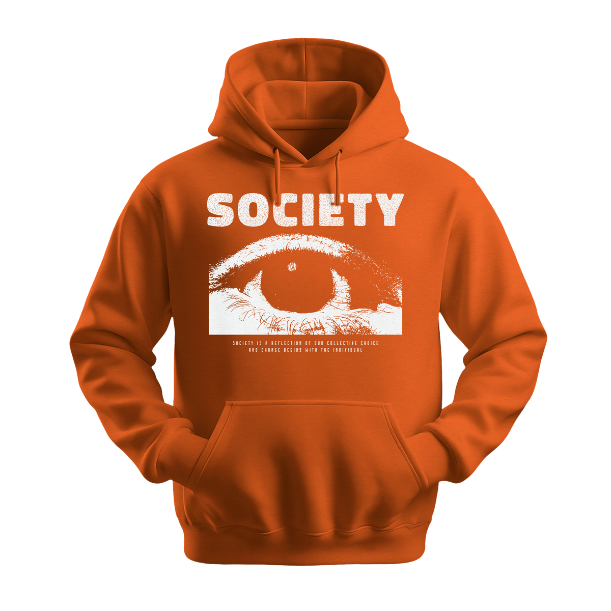 Society Eye - Unisex Hoodie - Streetwear Hoodie - Orange