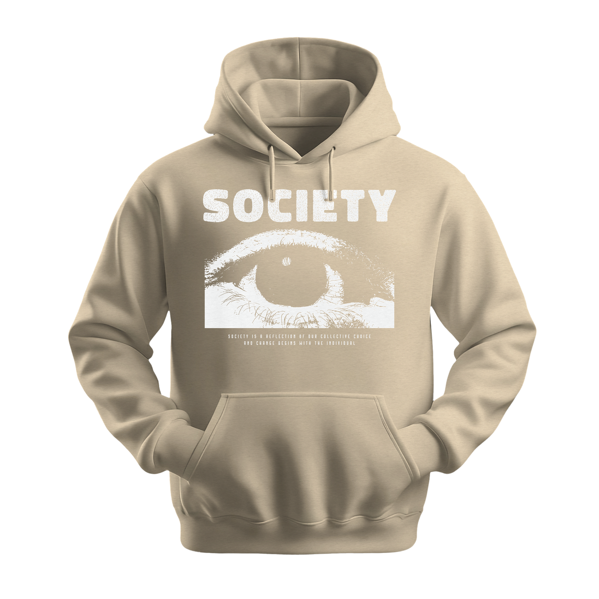 Society Eye - Unisex Hoodie - Streetwear Hoodie - Sand