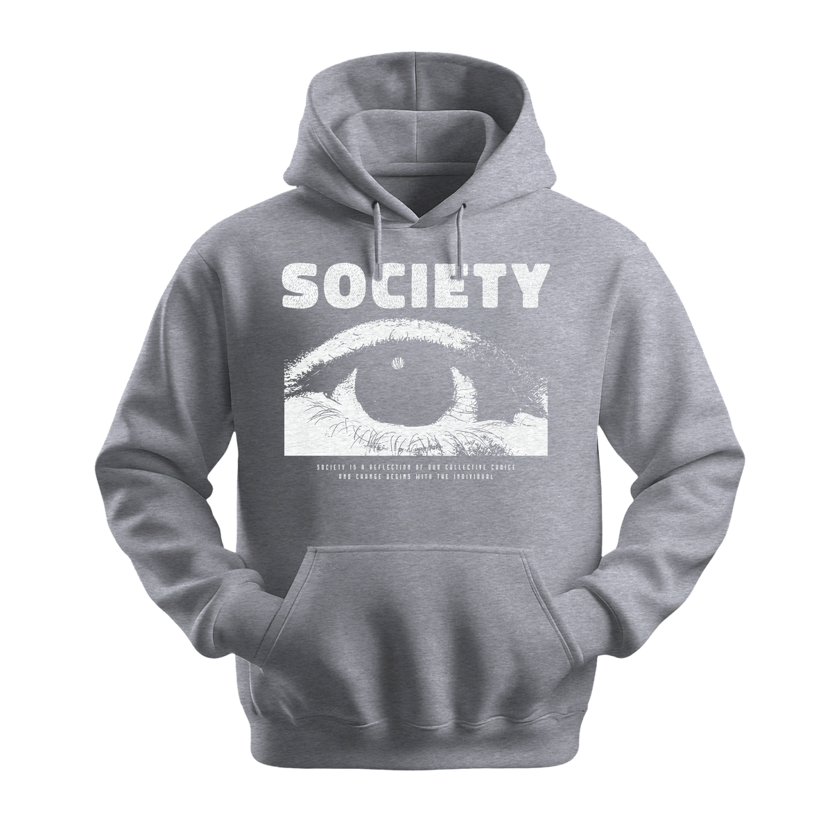 Society Eye - Unisex Hoodie - Streetwear Hoodie - Sports Grey