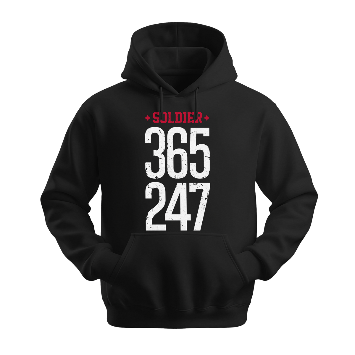 Soldier 365 247 - Unisex Hoodie - Streetwear Hoodie - Black