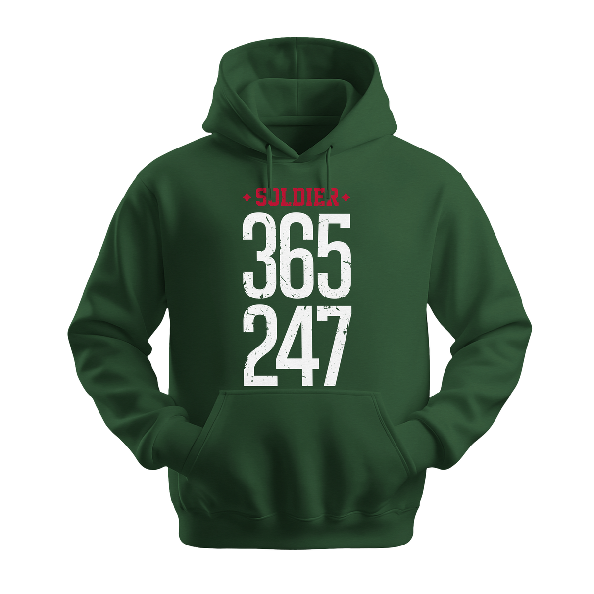 Soldier 365 247 - Unisex Hoodie - Streetwear Hoodie - Forest Green