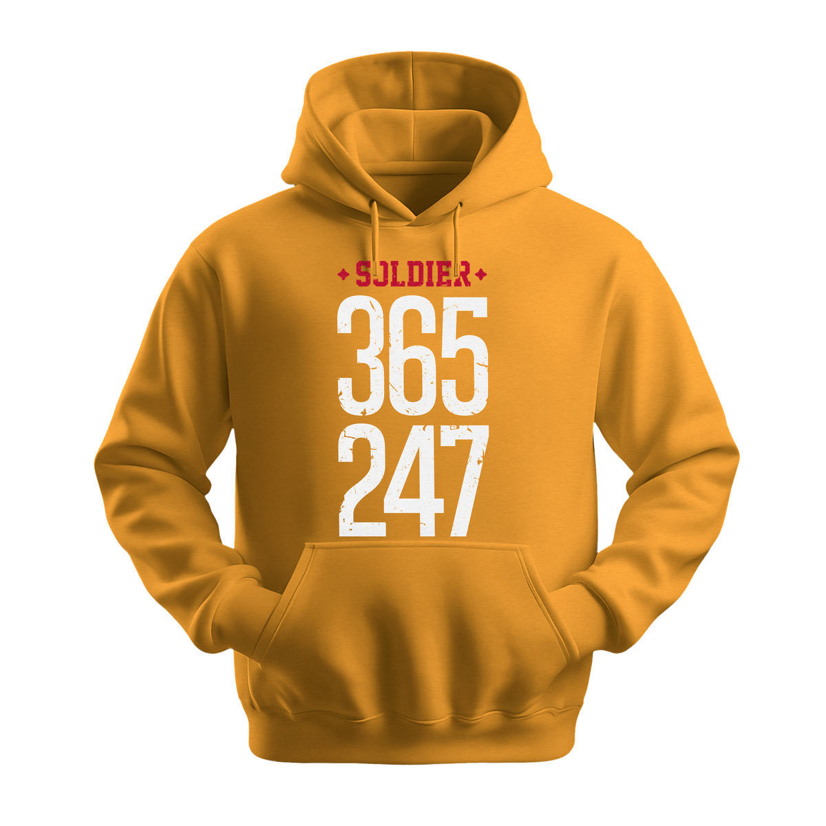 Soldier 365 247 - Unisex Hoodie - Streetwear Hoodie - Gold