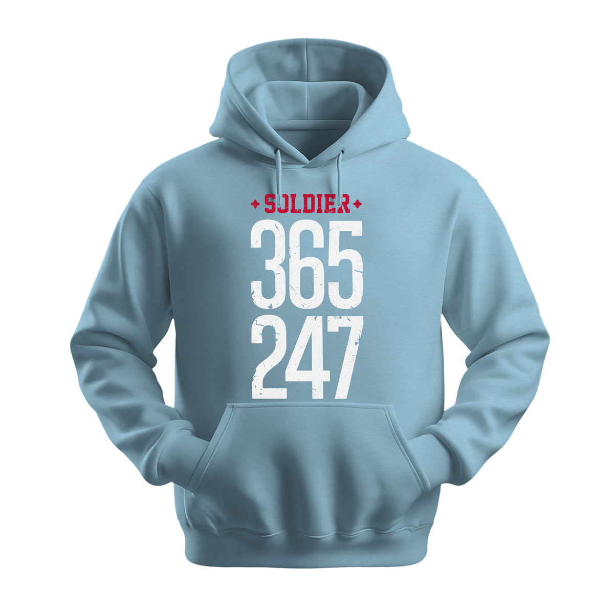 Soldier 365 247 - Unisex Hoodie - Streetwear Hoodie - Light Blue