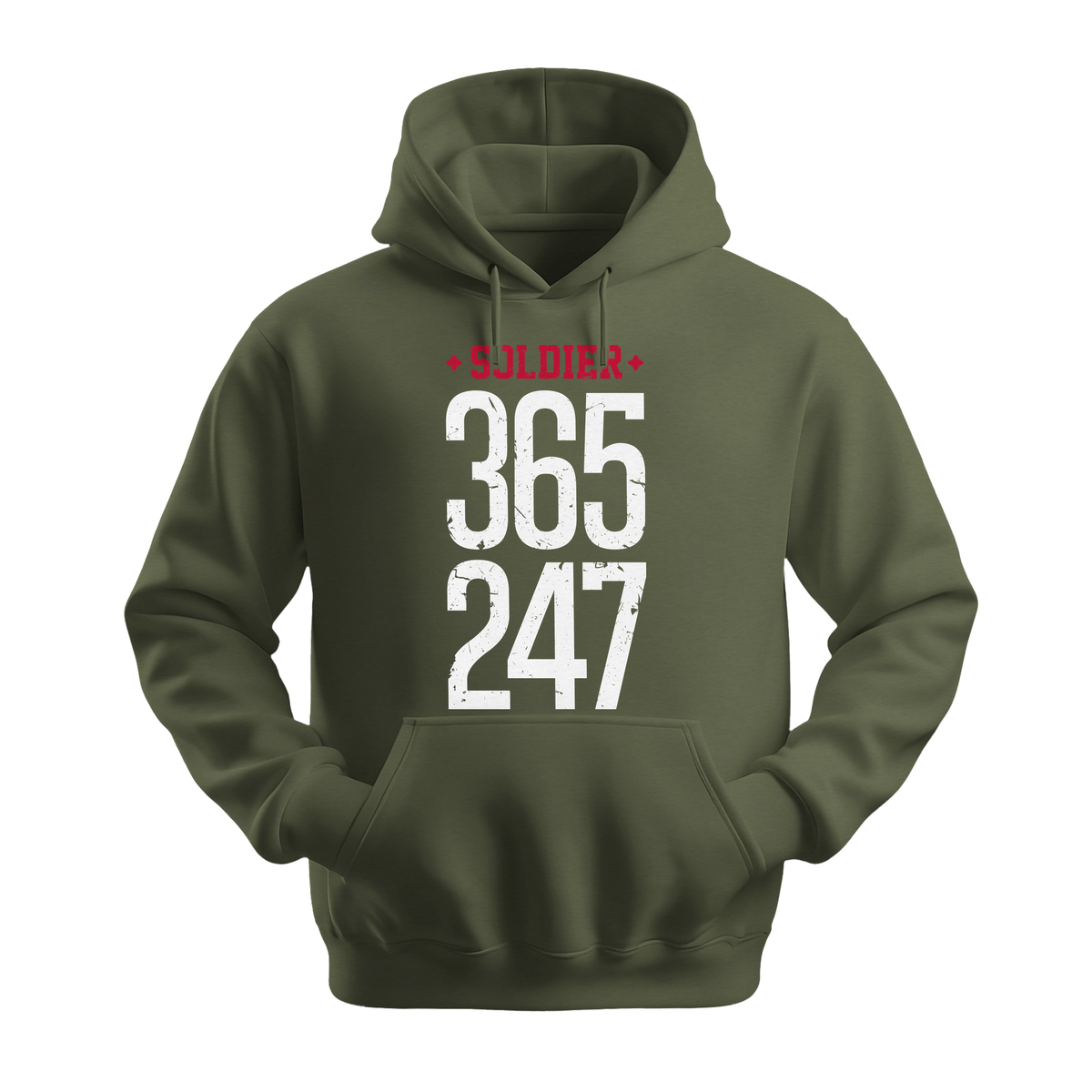 Soldier 365 247 - Unisex Hoodie - Streetwear Hoodie - Military Green