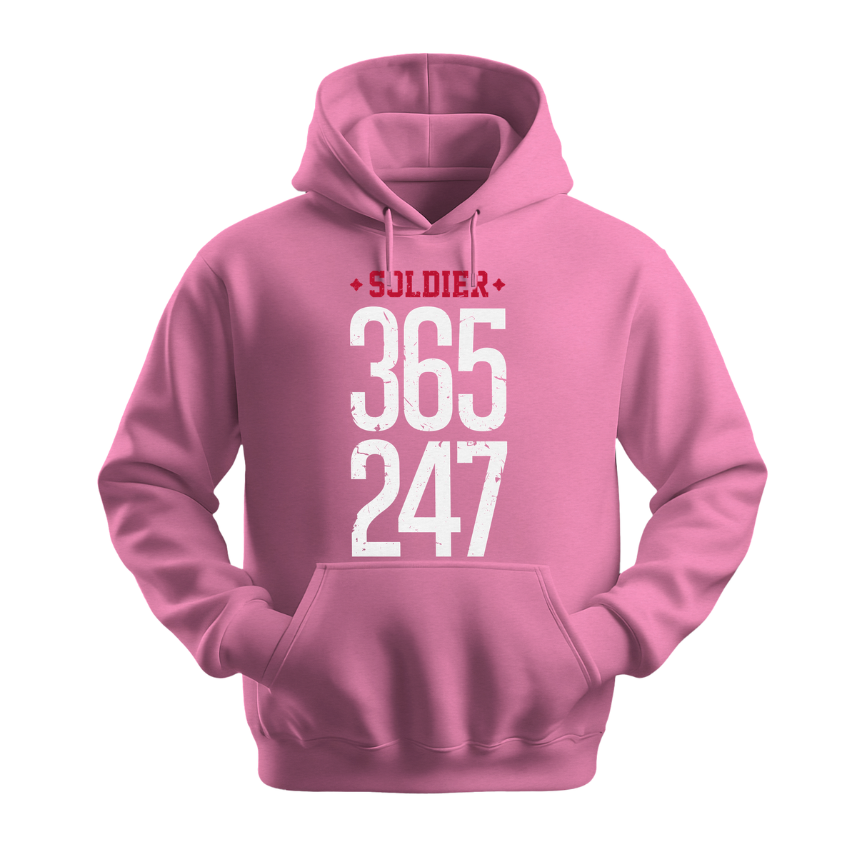 Soldier 365 247 - Unisex Hoodie - Streetwear Hoodie - Safety Pink