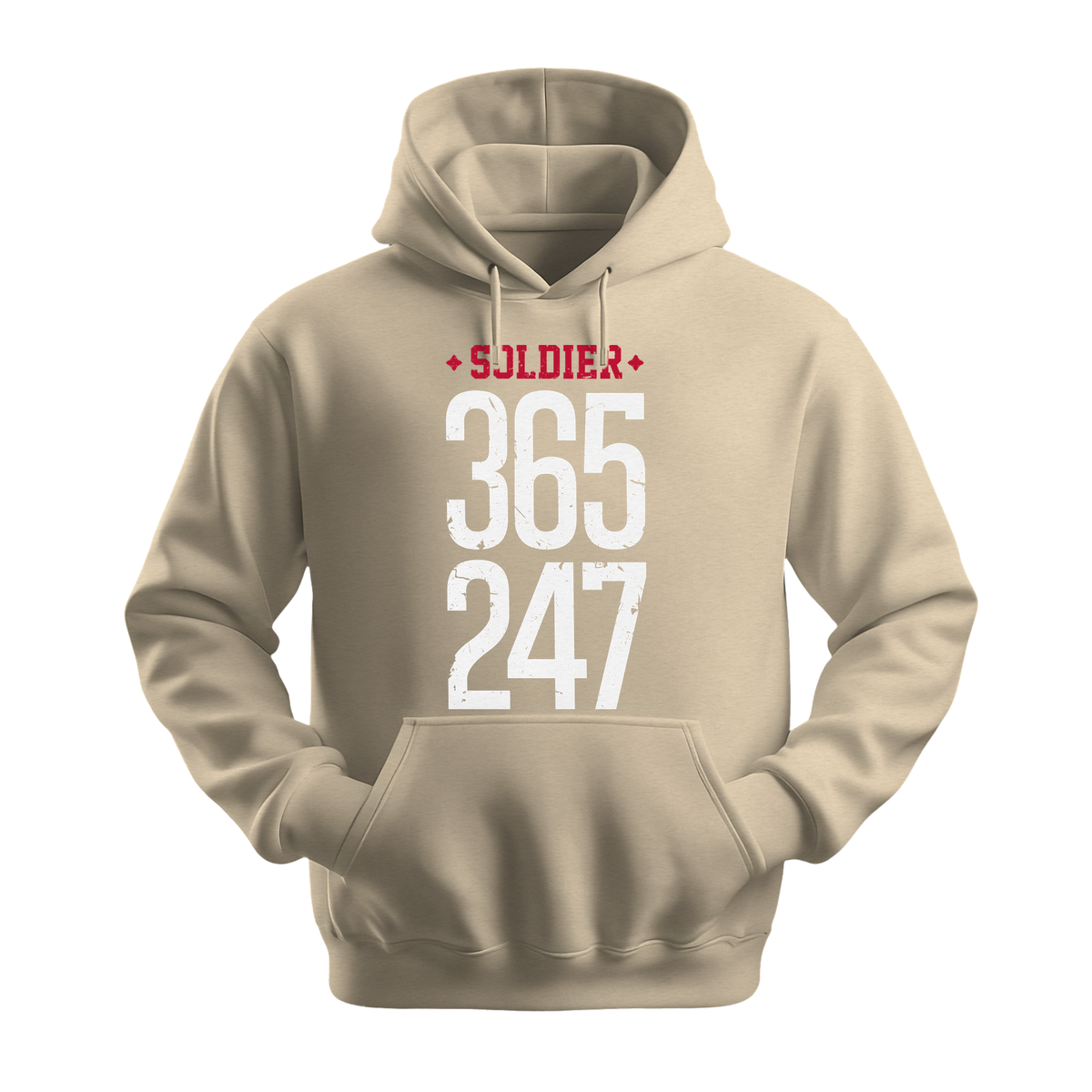 Soldier 365 247 - Unisex Hoodie - Streetwear Hoodie - Sand