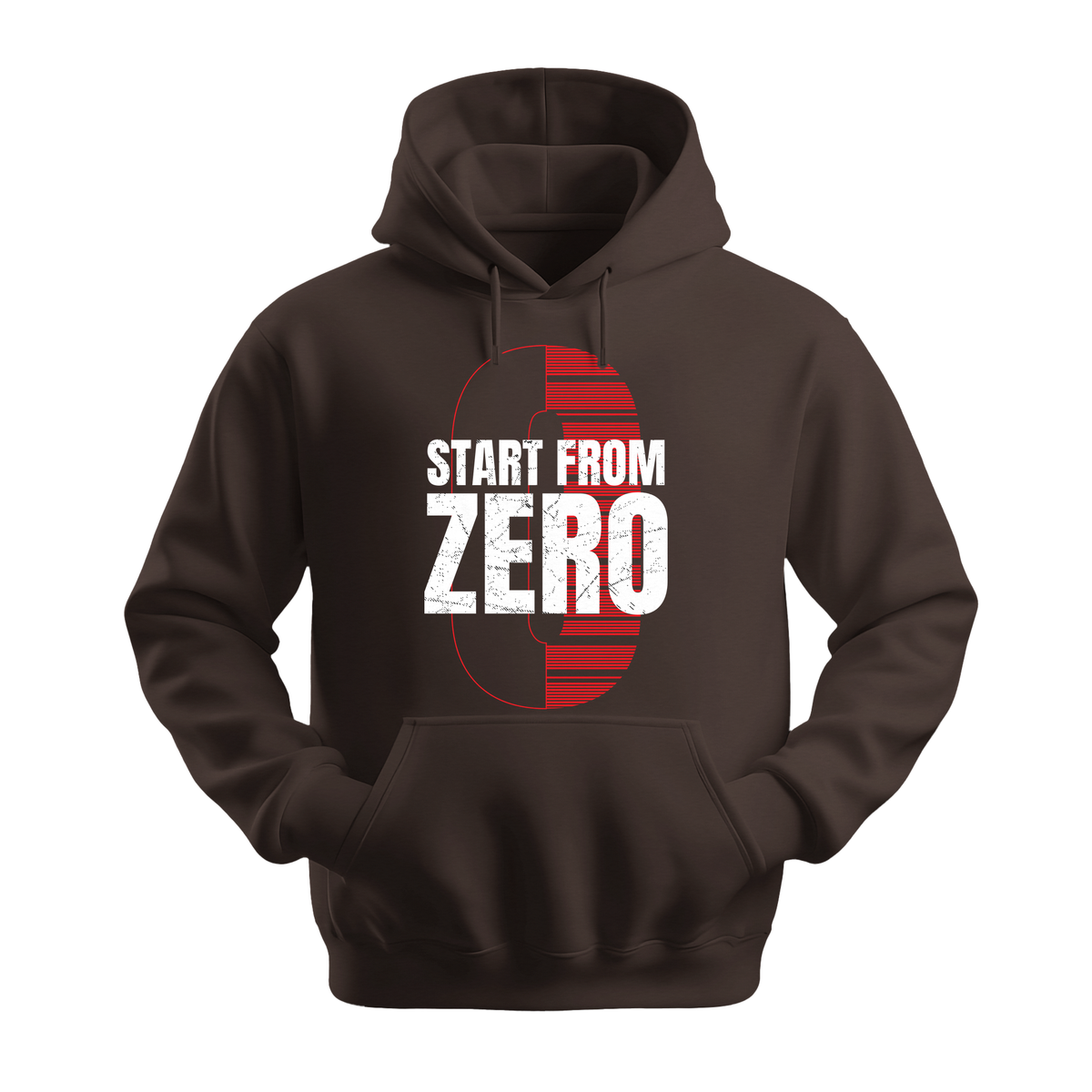 Start From Zero - Unisex Hoodie - Motivation Hoodie - Dark Chocolate