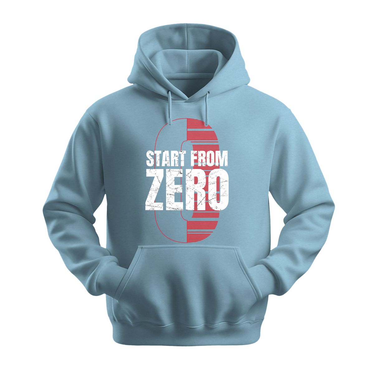 Start From Zero - Unisex Hoodie - Motivation Hoodie - Light Blue