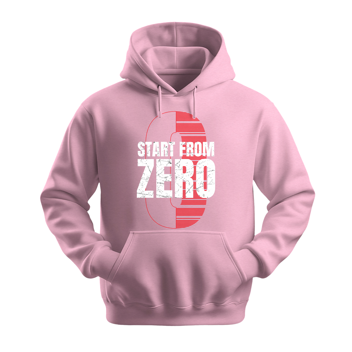 Start From Zero - Unisex Hoodie - Motivation Hoodie - Light Pink