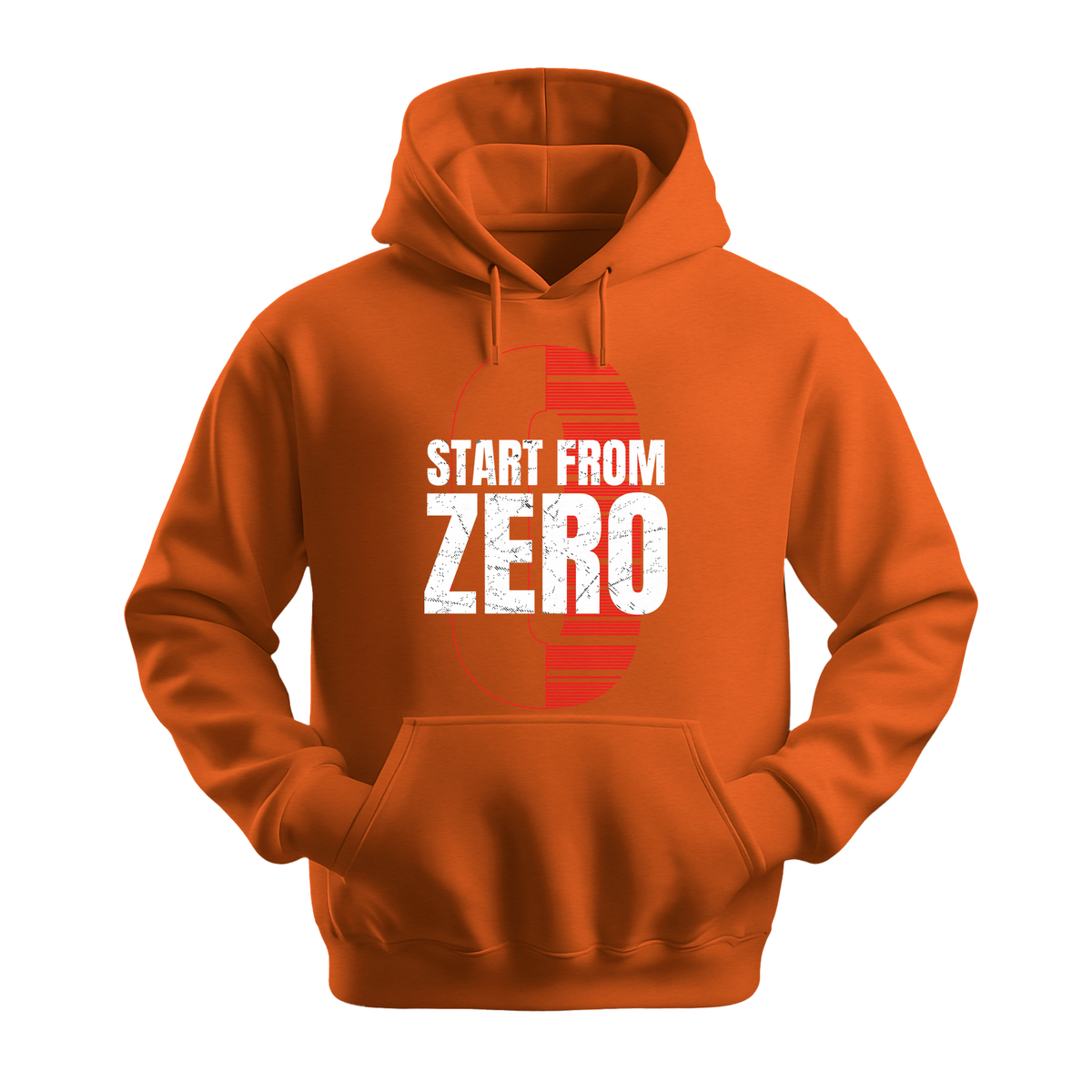 Start From Zero - Unisex Hoodie - Motivation Hoodie - Orange