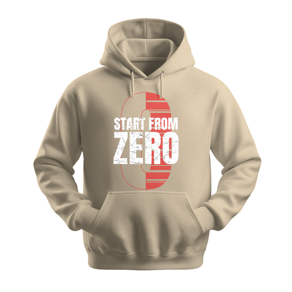 Start From Zero - Unisex Hoodie - Motivation Hoodie - Sand