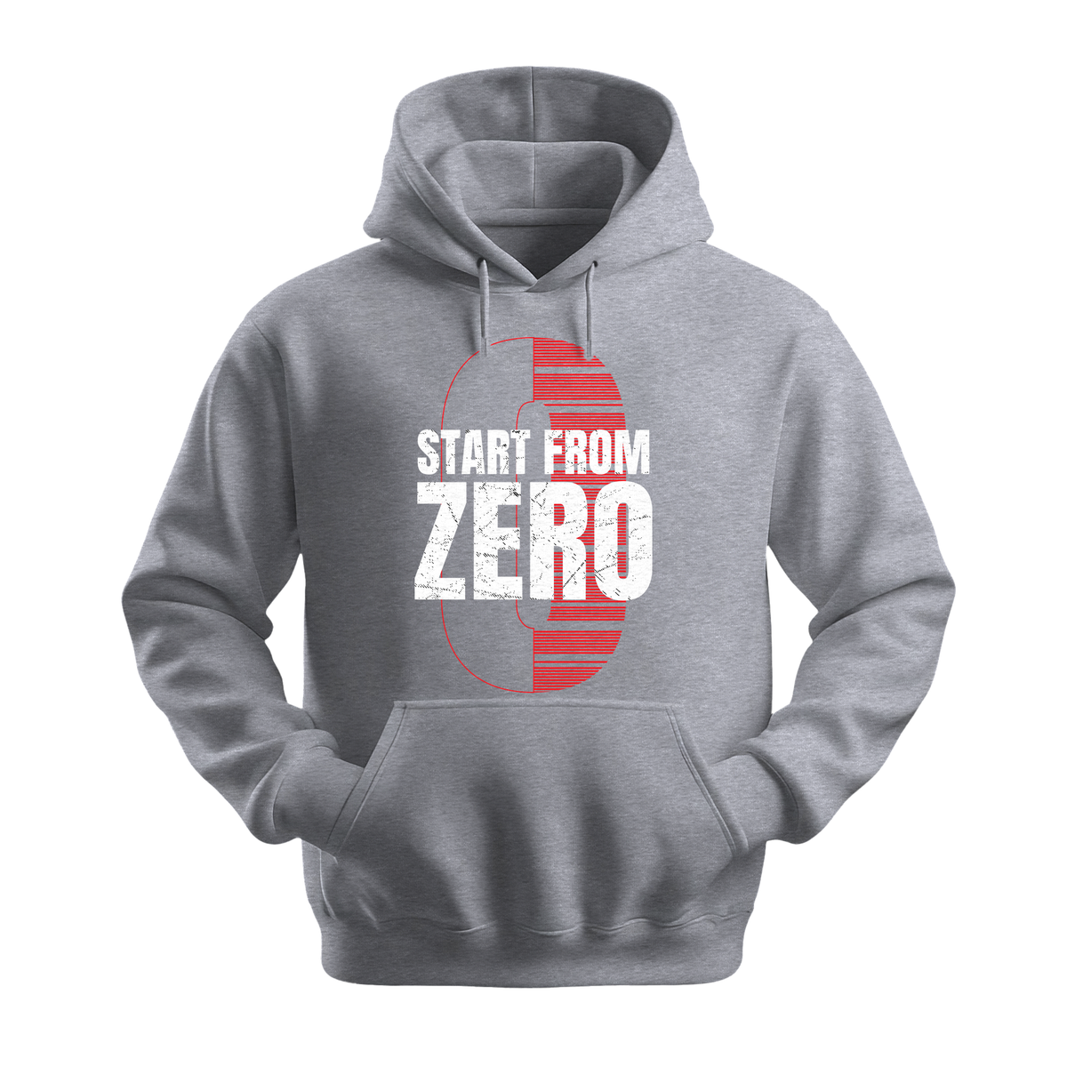 Start From Zero - Unisex Hoodie - Motivation Hoodie - Sports Grey