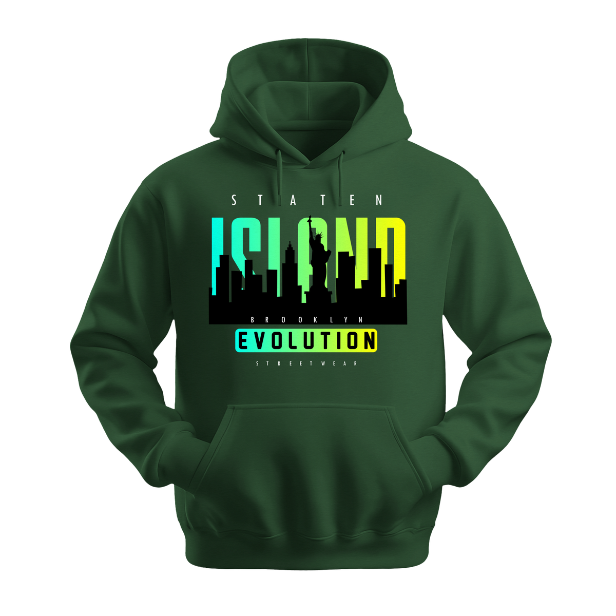 Staten Island Evolution - Unisex Hoodie - City Hoodie - Forest Green