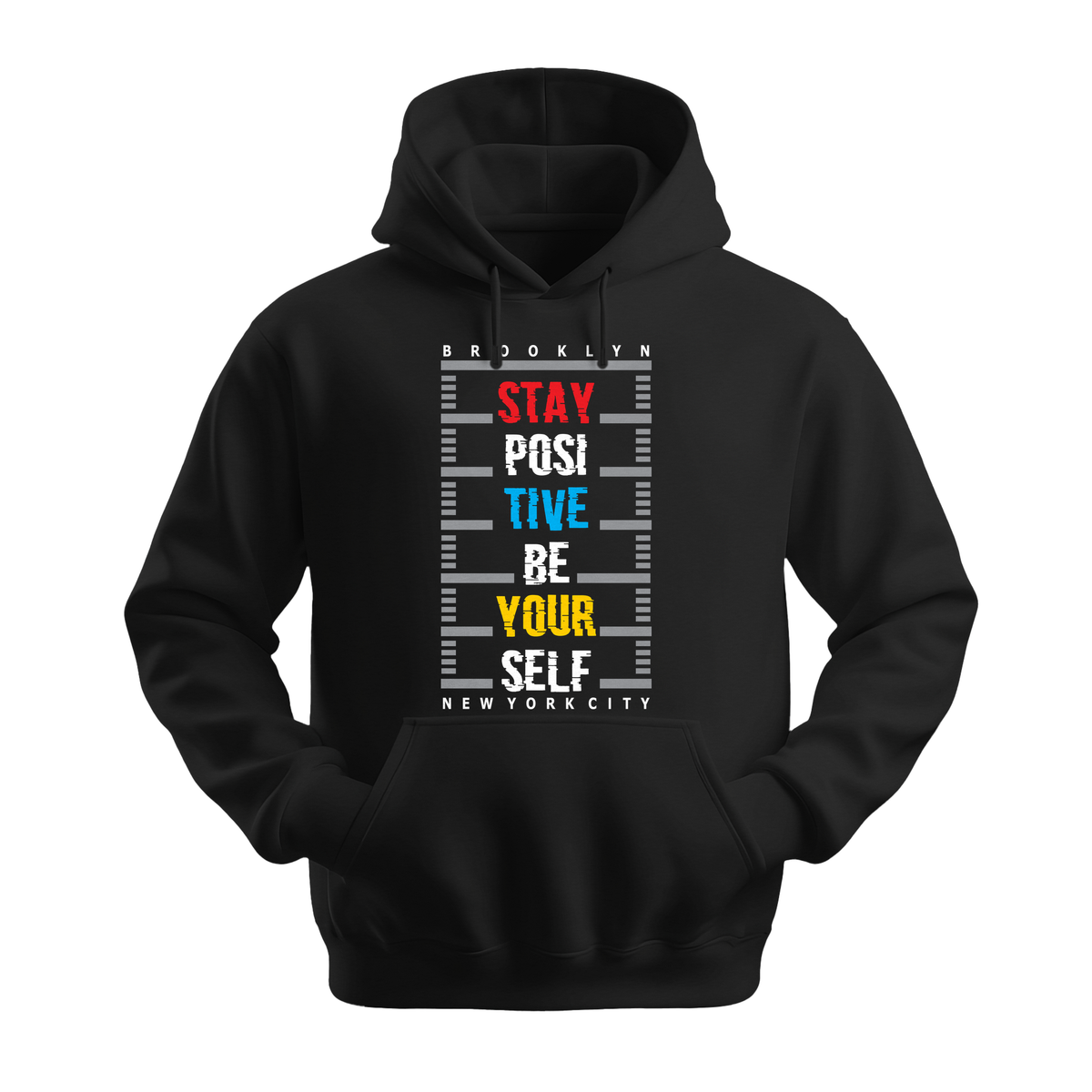 Stay Positive Be Yourself - Unisex Hoodie - Positive Apparel - Black