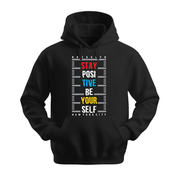 Stay Positive Be Yourself - Unisex Hoodie - Positive Apparel - Black