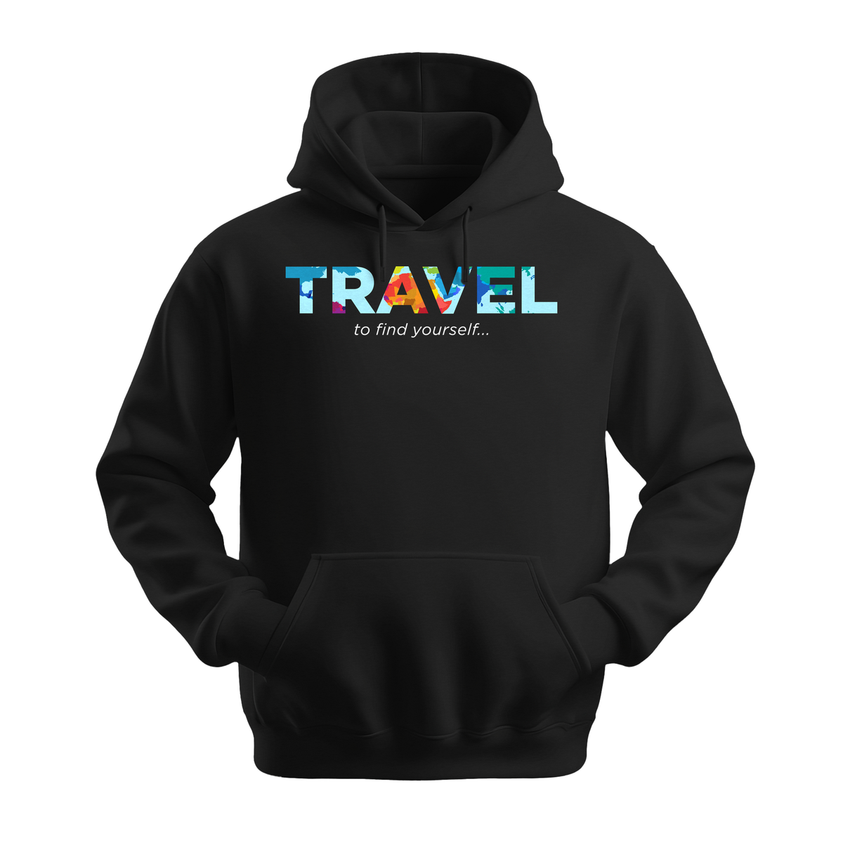 Travel To Find Yourself - Unisex Hoodie - Travel Hoodie - Black
