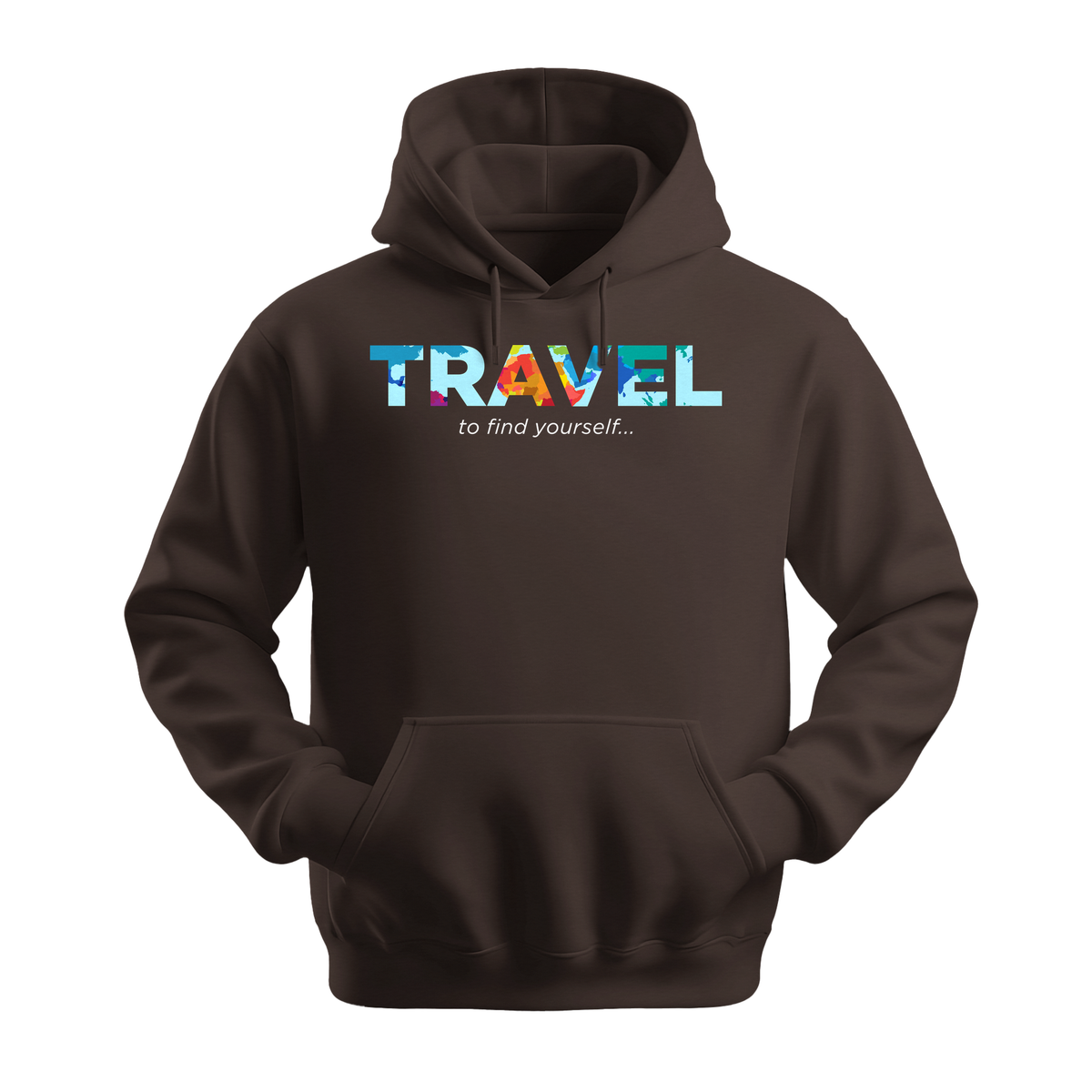 Travel To Find Yourself - Unisex Hoodie - Travel Hoodie - Dark Chocolate