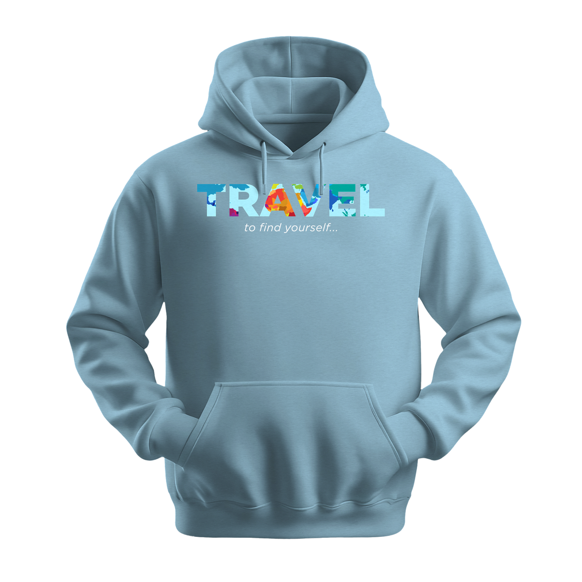 Travel To Find Yourself - Unisex Hoodie - Travel Hoodie - Light Blue