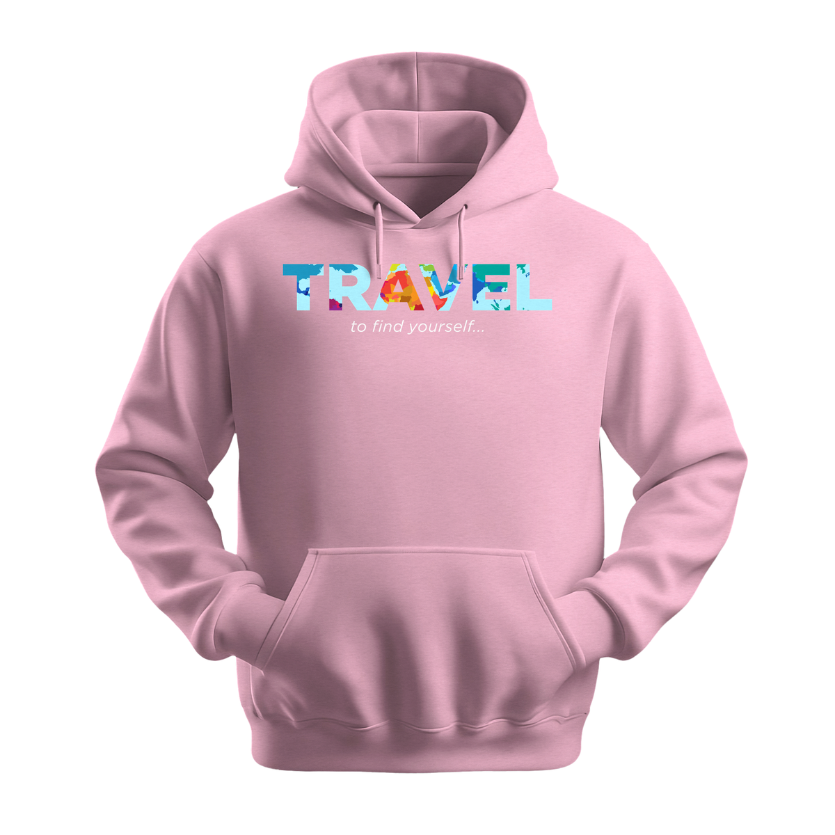 Travel To Find Yourself - Unisex Hoodie - Travel Hoodie - Light Pink