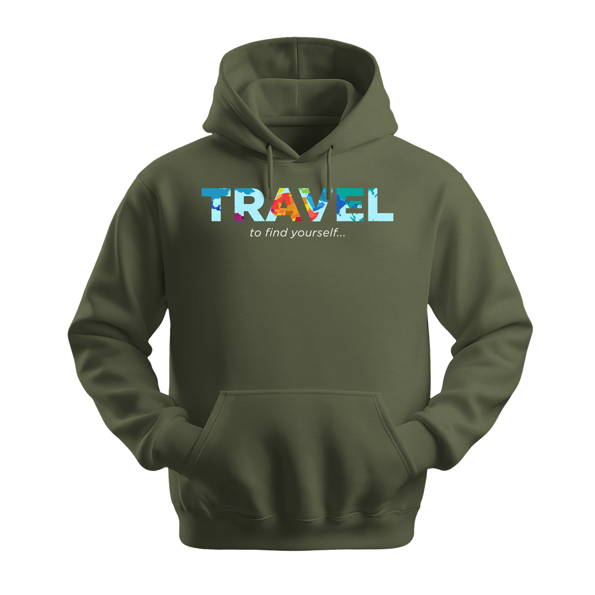 Travel To Find Yourself - Unisex Hoodie - Travel Hoodie - Military Green