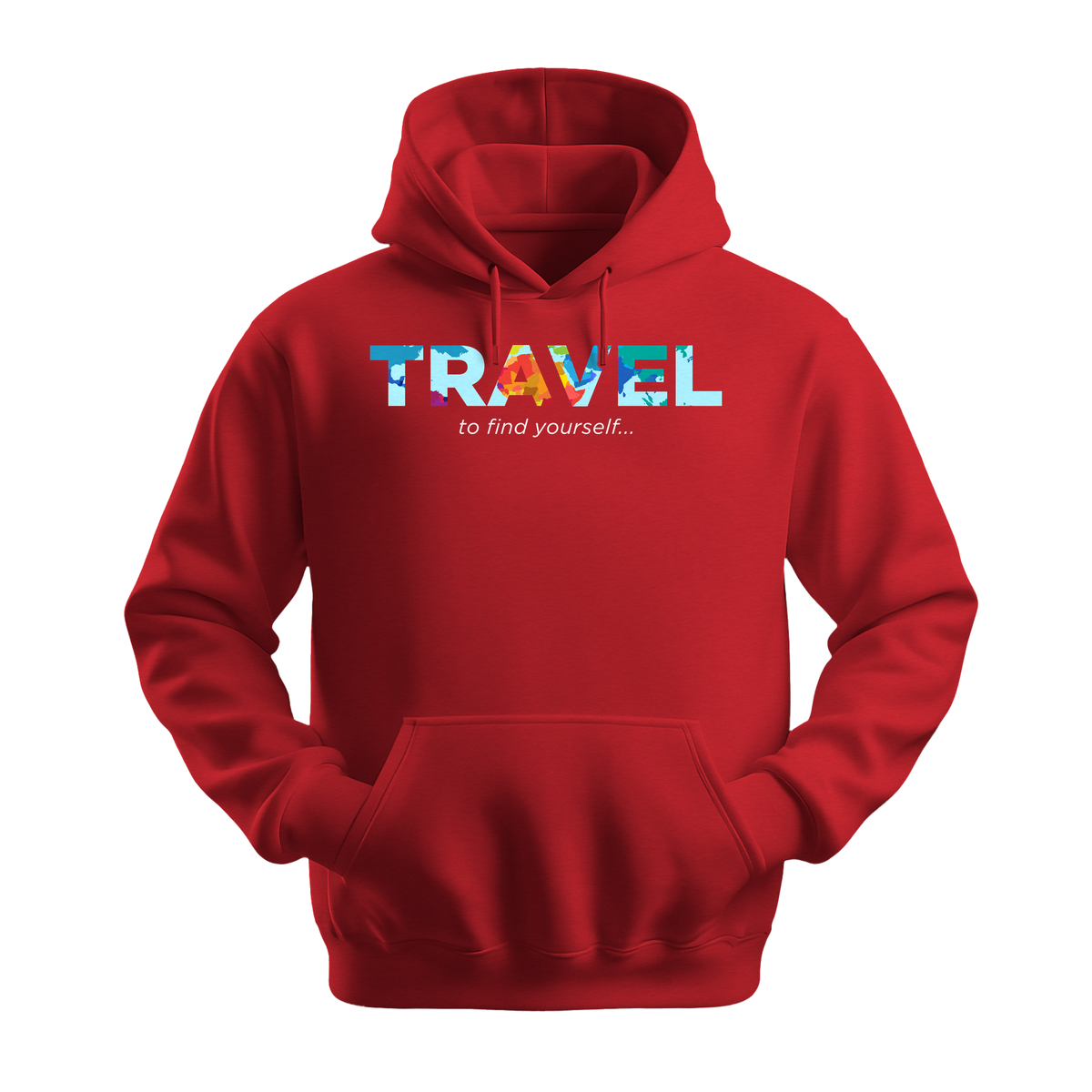 Travel To Find Yourself - Unisex Hoodie - Travel Hoodie - Red