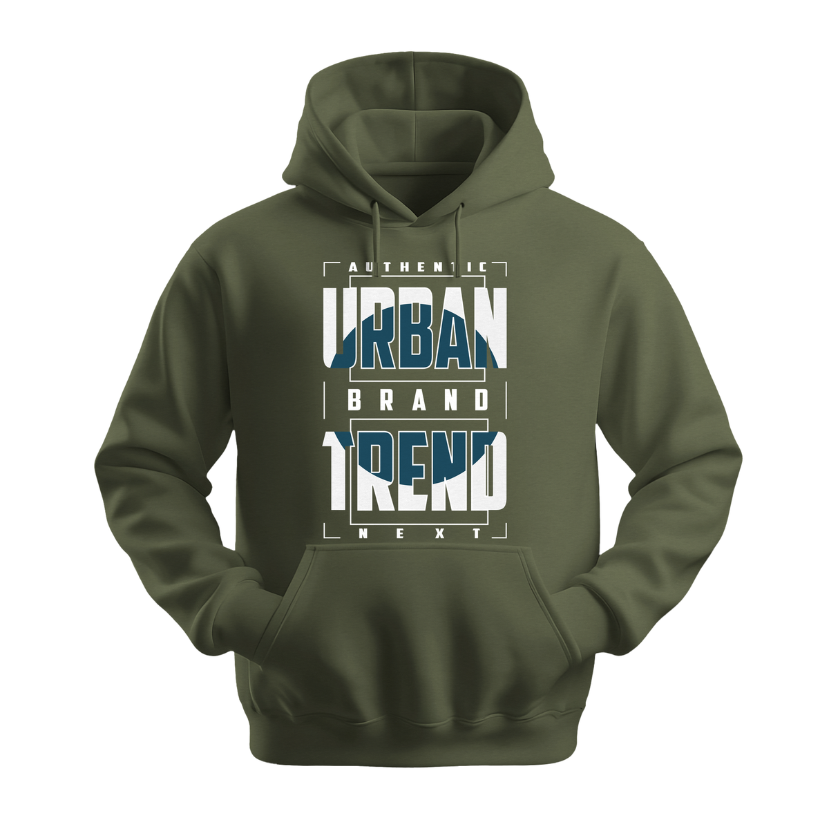 Urban Brand Trend - Unisex Hoodie - Streetwear Hoodie - Military Green