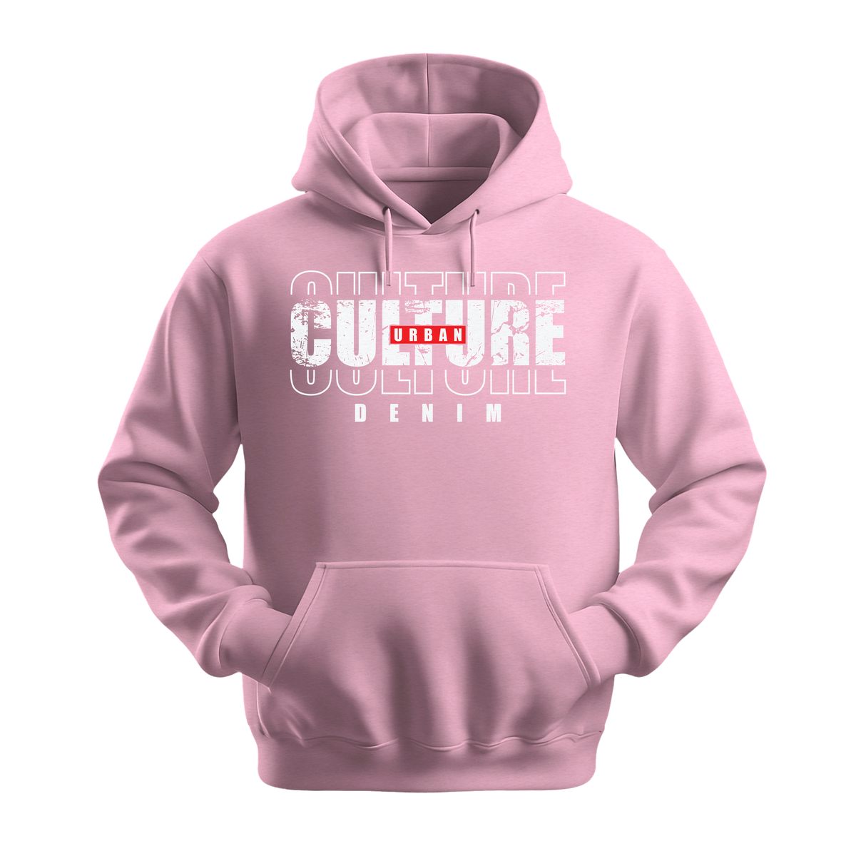 Urban Culture Denim - Unisex Hoodie - Streetwear Hoodie - Light Pink