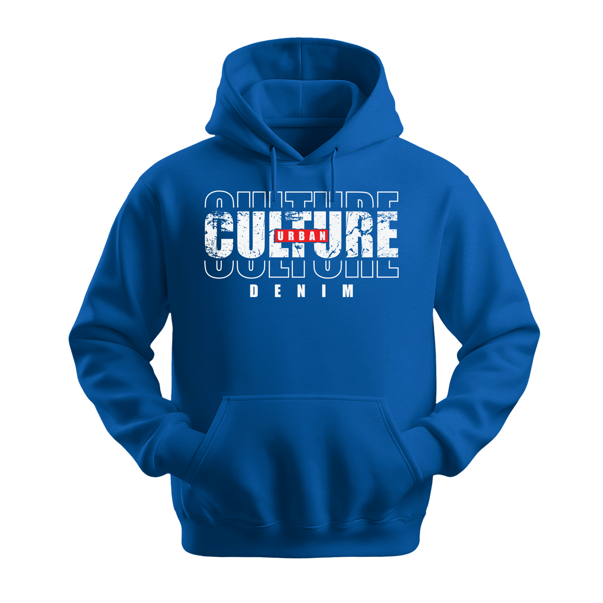Urban Culture Denim - Unisex Hoodie - Streetwear Hoodie - Royal