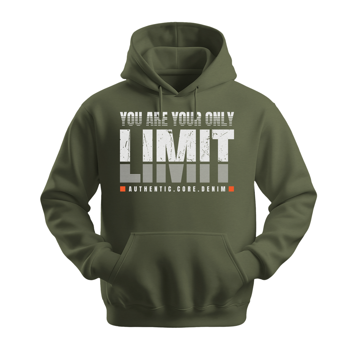 You Are Your Only Limit - Unisex Hoodie - Motivation Hoodie - Military Green
