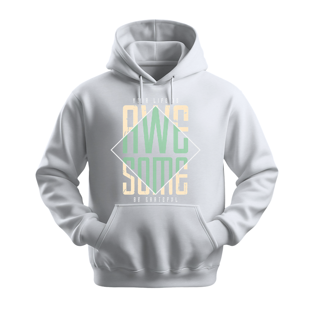 Your Life Is Awesome - Unisex Hoodie - Positive Apparel - White
